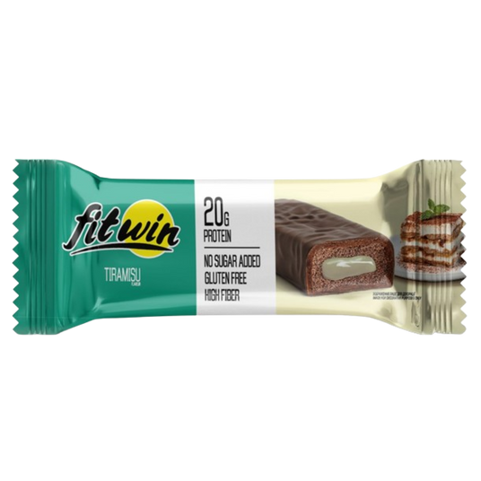 Купити Батончик FitWin TIRAMISU з начинкою, БЕЗ ЦУКРУ 60 г 33%, 12